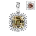 Rhapsody - 950 Platinum AAAA Turkizite & VS-E/F White EARTH MINED Diamond Halo Pendant 4.74 Ct, Platinum Wt. 4.04 Gms_8524286