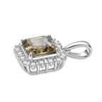 Rhapsody - 950 Platinum AAAA Turkizite & VS-E/F White EARTH MINED Diamond Halo Pendant 4.74 Ct, Platinum Wt. 4.04 Gms_8524286_3