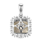 Rhapsody - 950 Platinum AAAA Turkizite & VS-E/F White EARTH MINED Diamond Halo Pendant 4.74 Ct, Platinum Wt. 4.04 Gms_8524286_4