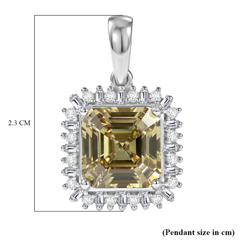 Rhapsody - 950 Platinum AAAA Turkizite & VS-E/F White EARTH MINED Diamond Halo Pendant 4.74 Ct, Platinum Wt. 4.04 Gms_8524286_5