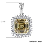 Rhapsody - 950 Platinum AAAA Turkizite & VS-E/F White EARTH MINED Diamond Halo Pendant 4.74 Ct, Platinum Wt. 4.04 Gms_8524286_5