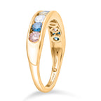 Luxuriant - Multi Colour Lab Grown Diamond (SI/G-H) Band Ring in 18K Gold Vermeil Sterling Silver 1.50 Ct._8524934_3