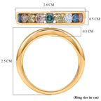 Luxuriant - Multi Colour Lab Grown Diamond (SI/G-H) Band Ring in 18K Gold Vermeil Sterling Silver 1.50 Ct._8524934_5
