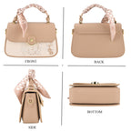Stylish Embroidered Sleek Multi-Pocket Crossbody Handbag with  Adjustable Strap - Latte_8525389_4