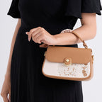 Stylish Embroidered Sleek Multi-Pocket Crossbody Handbag with  Adjustable Strap - Brown_8525390_3