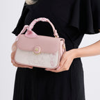 Stylish Embroidered Sleek Multi-Pocket Crossbody Handbag with  Adjustable Strap - Pink_8525391_3