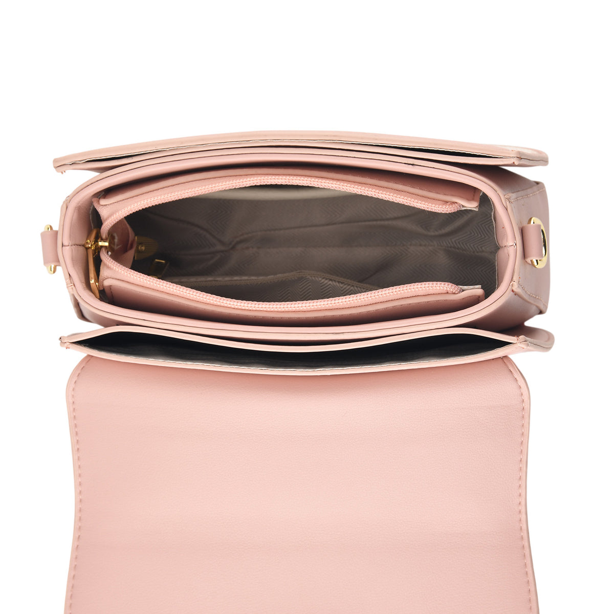 Stylish Embroidered Sleek Multi-Pocket Handbag with Adjustable Shoulder Strap - Pink V32605459 6