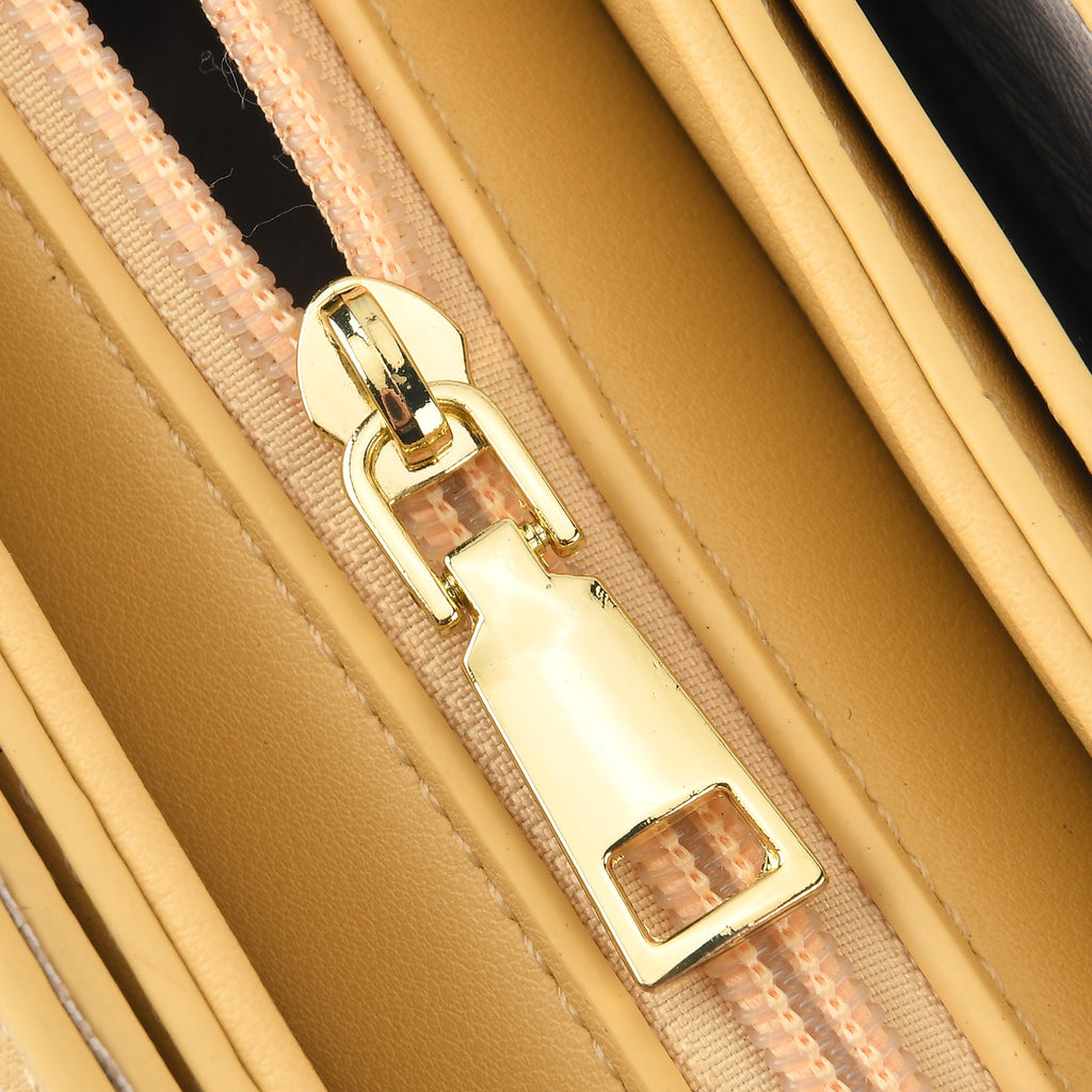 Stylish Embroidered Sleek Multi-Pocket Crossbody Handbag with  Adjustable Strap - Yellow_8525392_6