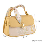 Stylish Embroidered Sleek Multi-Pocket Crossbody Handbag with  Adjustable Strap - Yellow_8525392_7