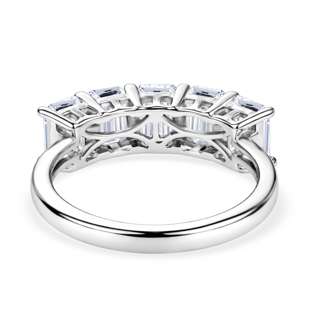 Luxuriant 950 Platinum SGL Certified VS-E/F Lab Grown Diamond 5 Stone Ring 3.00 Ct, Platinum Wt. 4.77 Gms_8525498_4