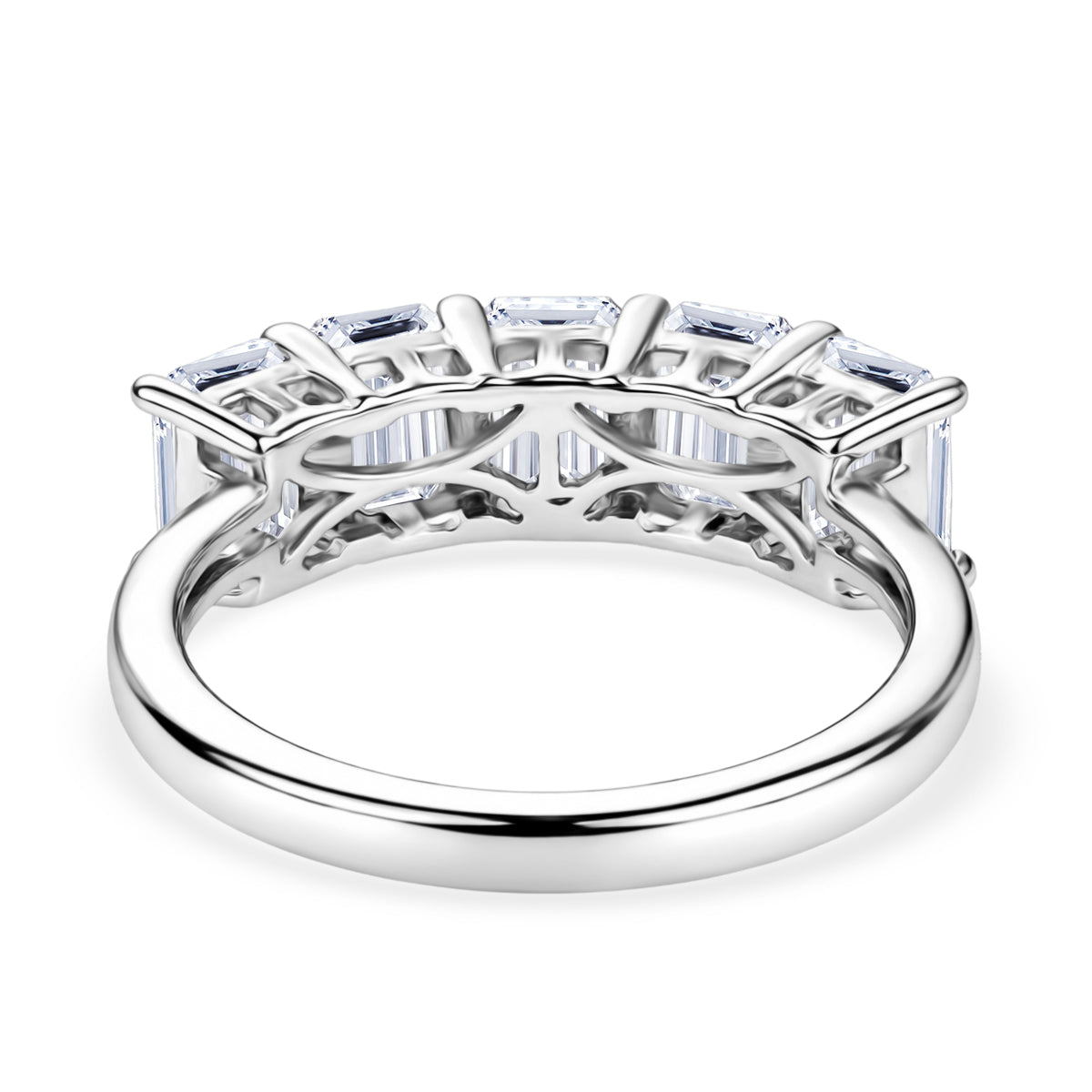LUXURIANT 3 Ct. Lab Grown Diamond 5-Stone Ring in 950 Platinum SGL Certified (VS-E-F) 8525498 5