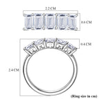 Luxuriant 950 Platinum SGL Certified VS-E/F Lab Grown Diamond 5 Stone Ring 3.00 Ct, Platinum Wt. 4.77 Gms_8525498_5