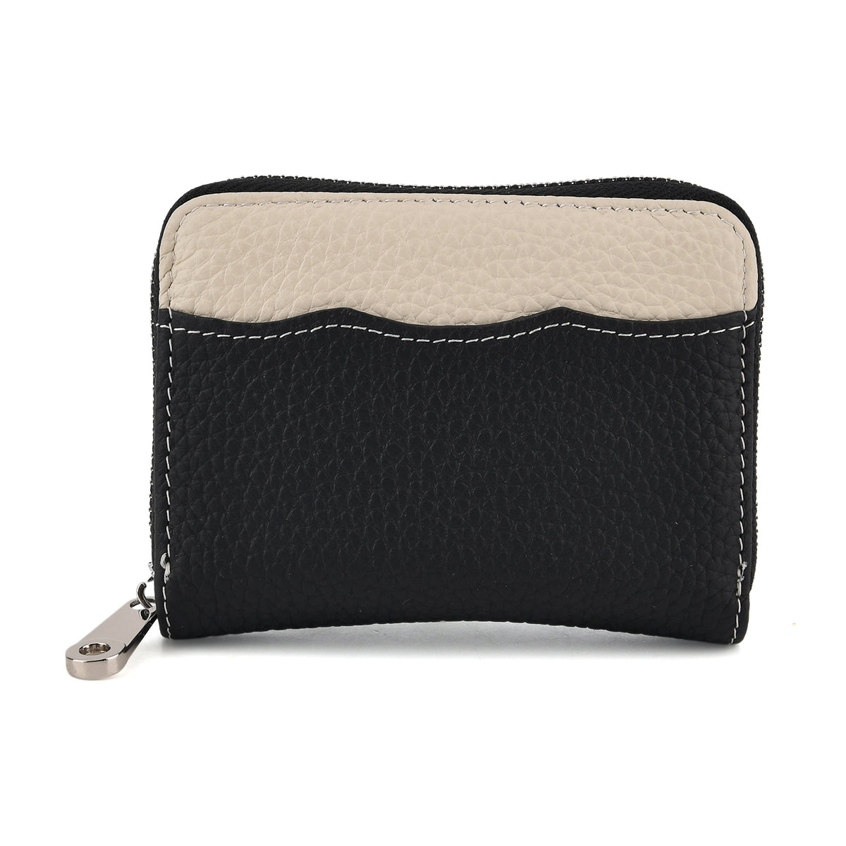 Genuine Leather RFID Blocking Zip Around Card Holder Wallet - Black 8525675 0