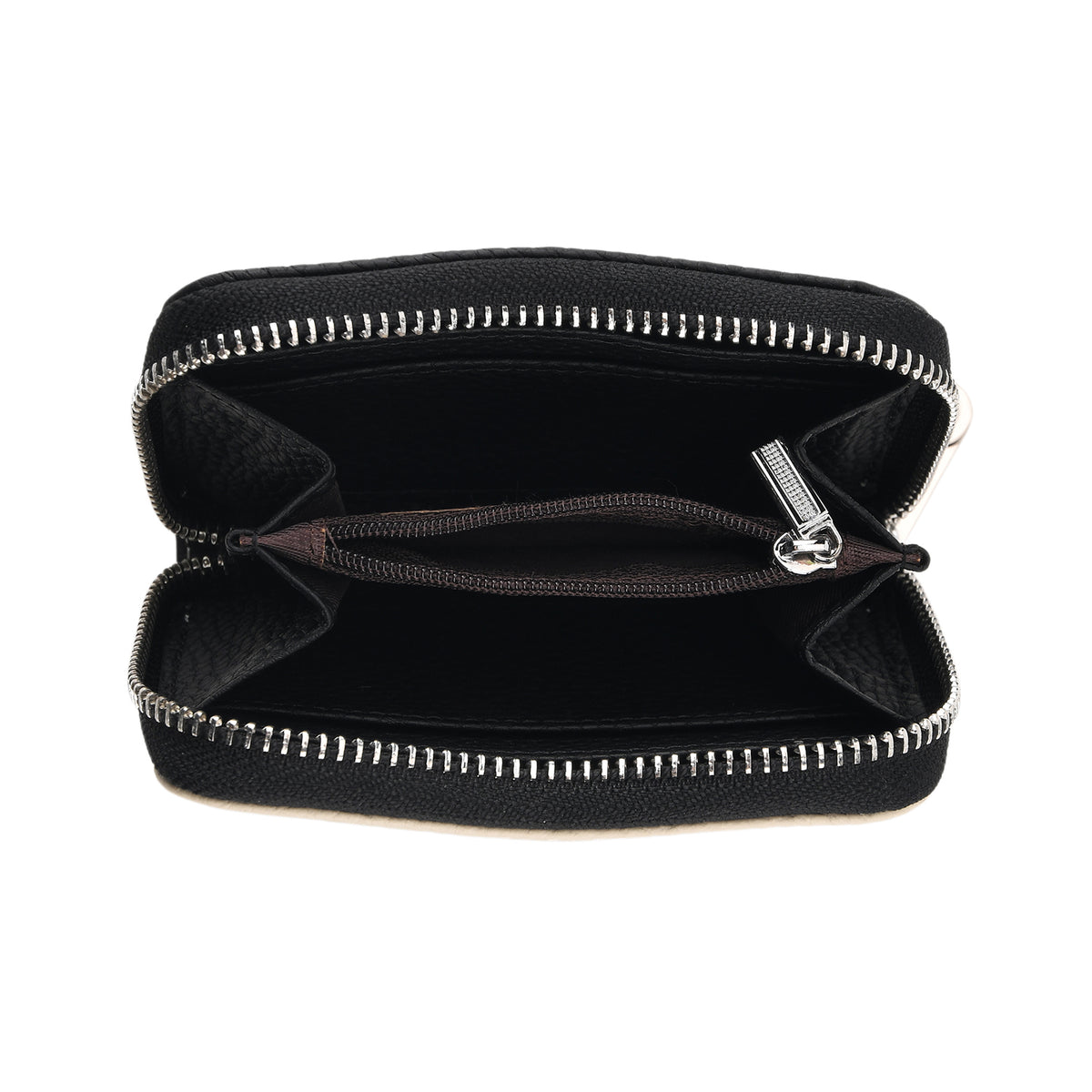 Genuine Leather RFID Blocking Zip Around Card Holder Wallet - Black 8525675 6
