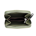 Genuine Leather RFID Blocking Zip Around Card Holder Wallet - Green_8525677_5