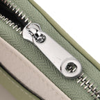 Genuine Leather RFID Blocking Zip Around Card Holder Wallet - Green_8525677_6