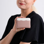 Genuine Leather RFID Blocking Zip Around Card Holder Wallet - Pink_8525678_3