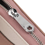 Genuine Leather RFID Blocking Zip Around Card Holder Wallet - Pink_8525678_6