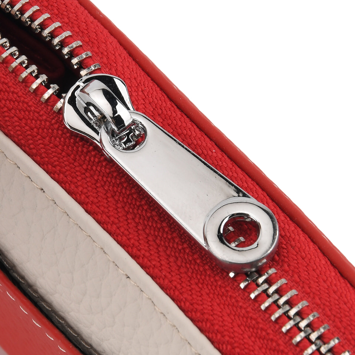 Genuine Leather RFID Blocking Zip Around Card Holder Wallet - Red V32604447 7