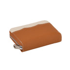 Genuine Leather RFID Blocking Zip Around Card Holder Wallet - Tan_8525680_7