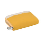 Genuine Leather RFID Blocking Zip Around Card Holder Wallet - Yellow_8525681_7