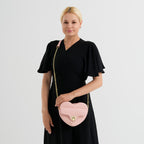 Designer Heart-Shaped Crossbody Bag with Chain Strap - Pink_8525763_2