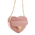 Designer Heart-Shaped Crossbody Bag with Chain Strap - Pink_8525763_7