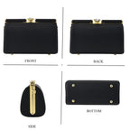 Designer-Inspired Stylish Clutch with Chain Strap - Black_8525773_3