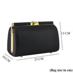 Designer-Inspired Stylish Clutch with Chain Strap - Black_8525773_5