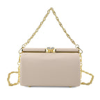 Designer-Inspired Stylish Clutch with Chain Strap - Off White_8525777