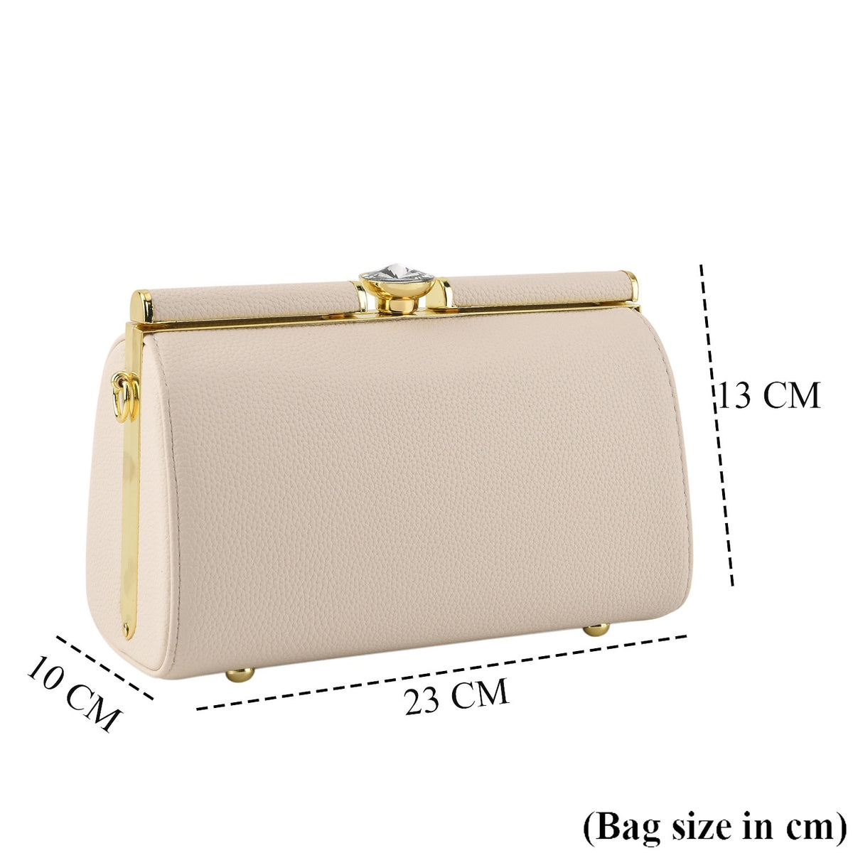 Designer-Inspired Stylish Clutch with Chain Strap - Off White V32667583 6
