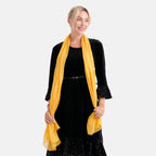 La Marey 100% Mulberry Silk Scarf (198 x 98cm) - Yellow_8525903_1