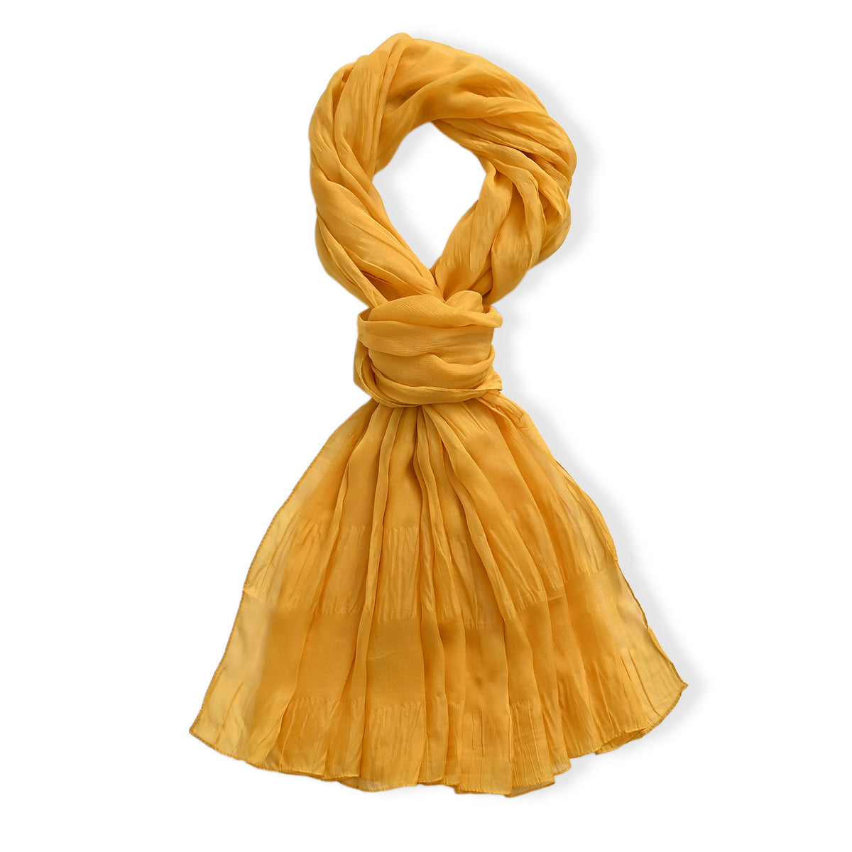 La Marey 100% Mulberry Silk Scarf (198 x 98cm) - Yellow V32593350 5