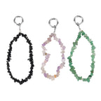 Set of 3 Natural Gemstone Key Chains - Amethyst, Green Aventurine & Black Onyx 350.00 Ct_8526619