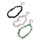 Set of 3 Natural Gemstone Key Chains - Amethyst, Green Aventurine & Black Onyx 350.00 Ct_8526619_2