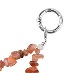 Set of 3 Natural Gemstone Key Chains - Carnelian, Rose Quartz & Howlite 350.00 Ct_8526620_4