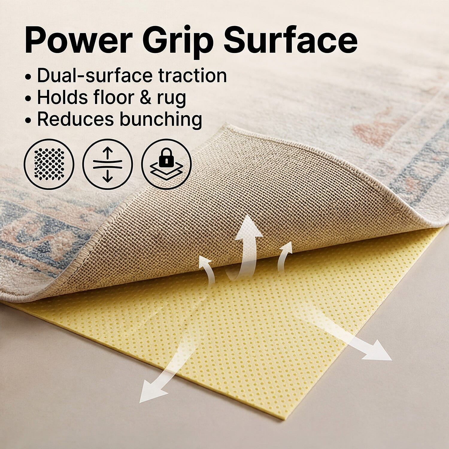 Anti-Skid Rug Gripper - Yellow 63.5mm x 7.62m V32359617 2