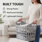 23L Foldable Laundry Basket - Grey