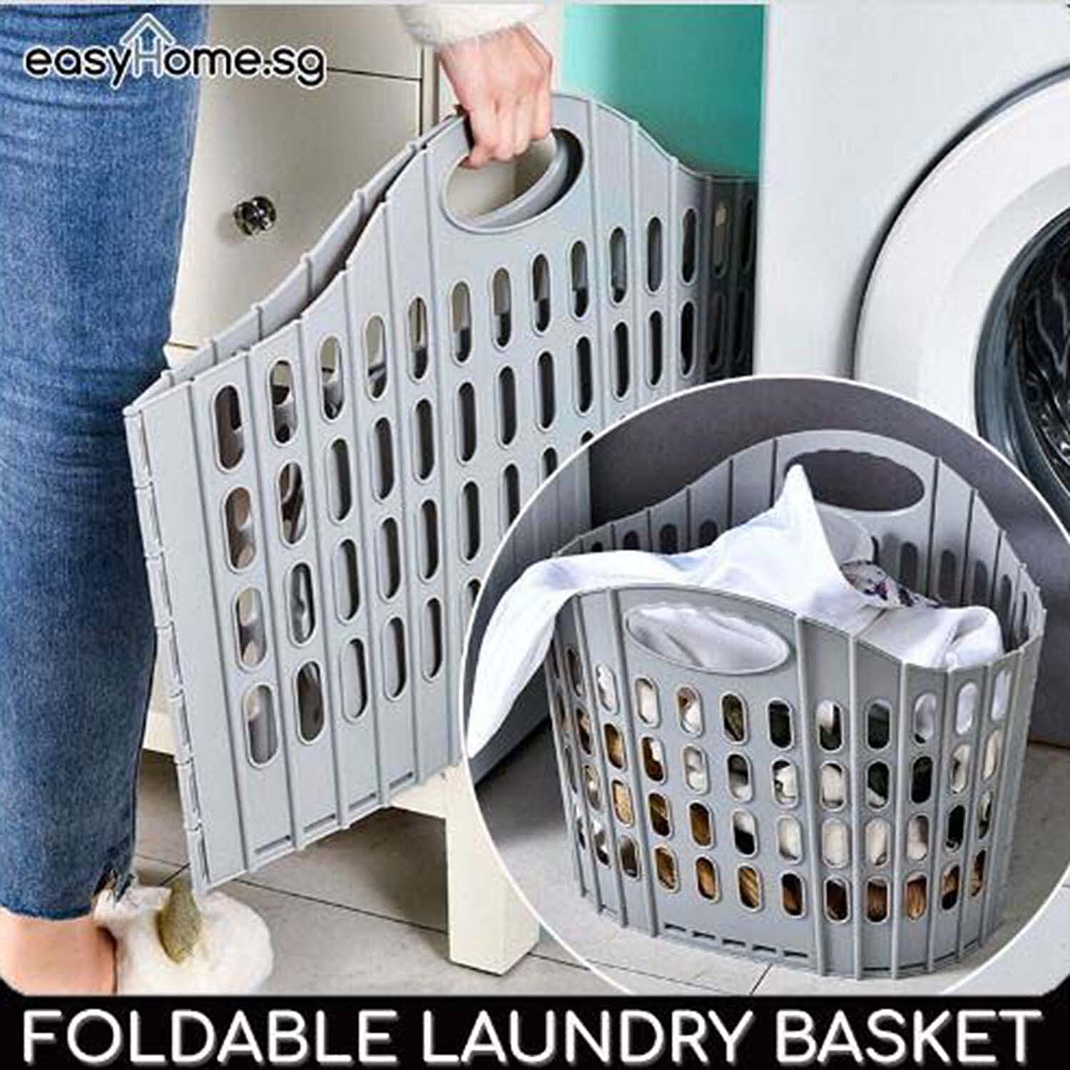 Portable Folding Laundry Basket 23L â€“ Collapsible Plastic Hamper with Handles 8526657 5