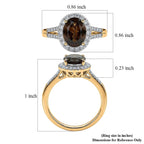 Luxuriant 10K Yellow Gold AAA Colour Change Garnet, Lab Grown Diamond GH, SI Main Stone With Side Stone Ring, Gold Wt.3.13 Gms  2.680  Ct._8526706_5