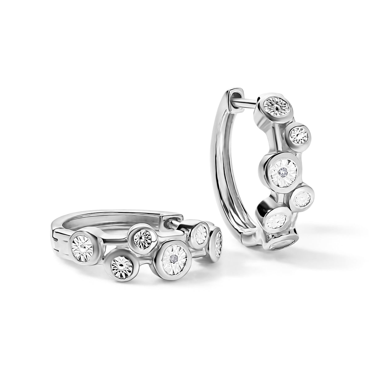 EverTrue Natural White Diamond Hoop Earrings V32489413 2