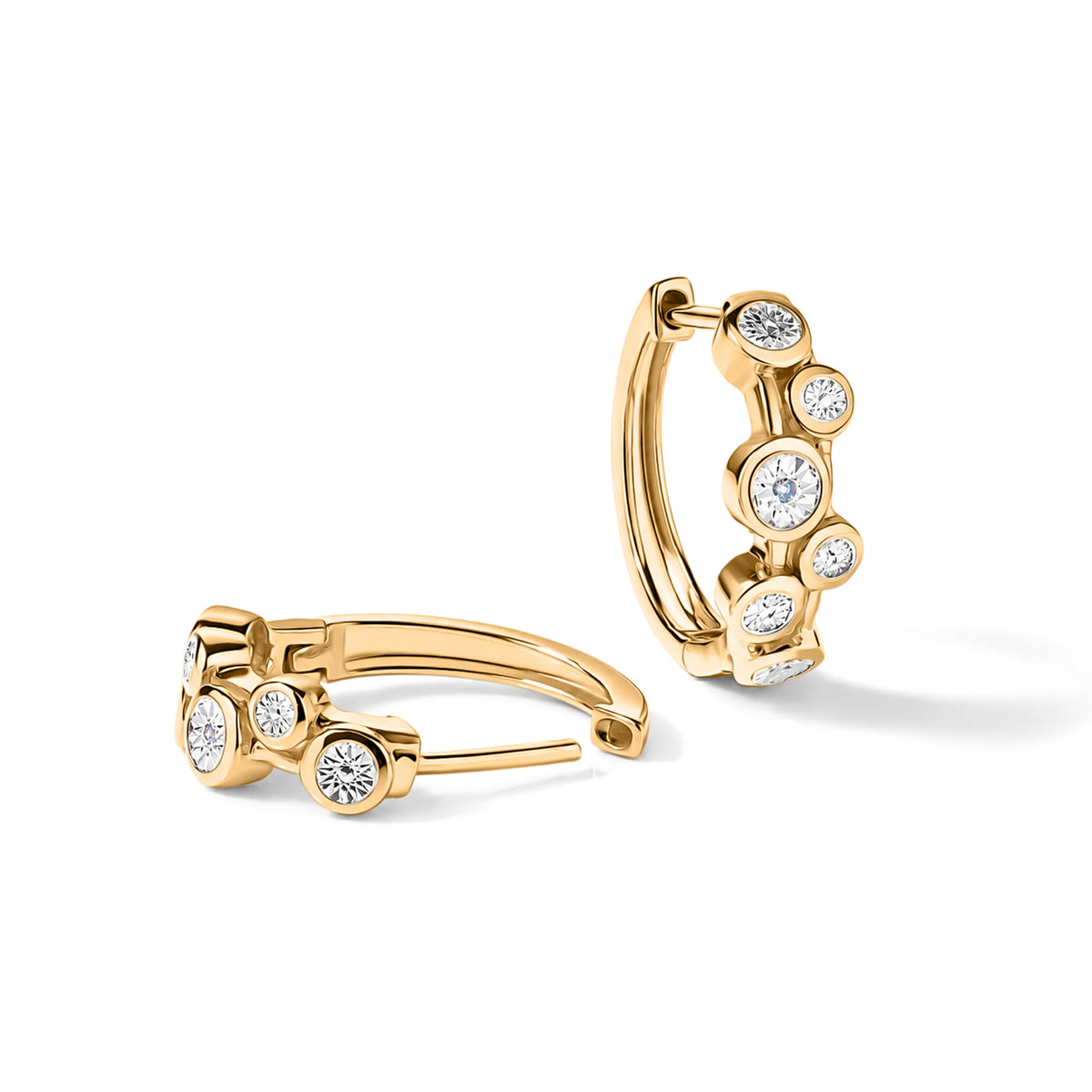 EverTrue - Natural White Diamond Hoop Earring in Yellow Gold Tone V32518188 0