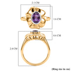 Natural Zambian Amethyst Solitaire Floral Ring_8527146_5