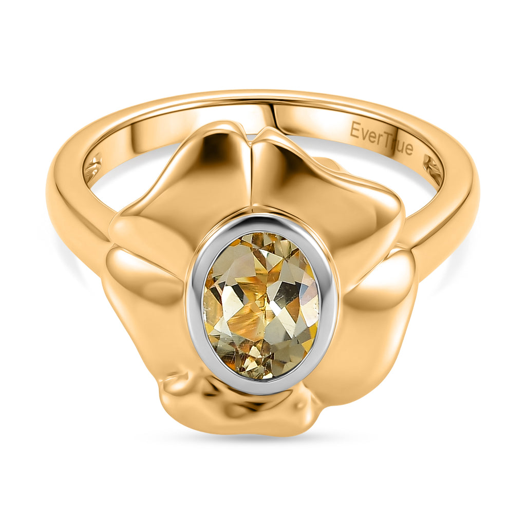 Citrine Solitaire Floral Ring_8527166