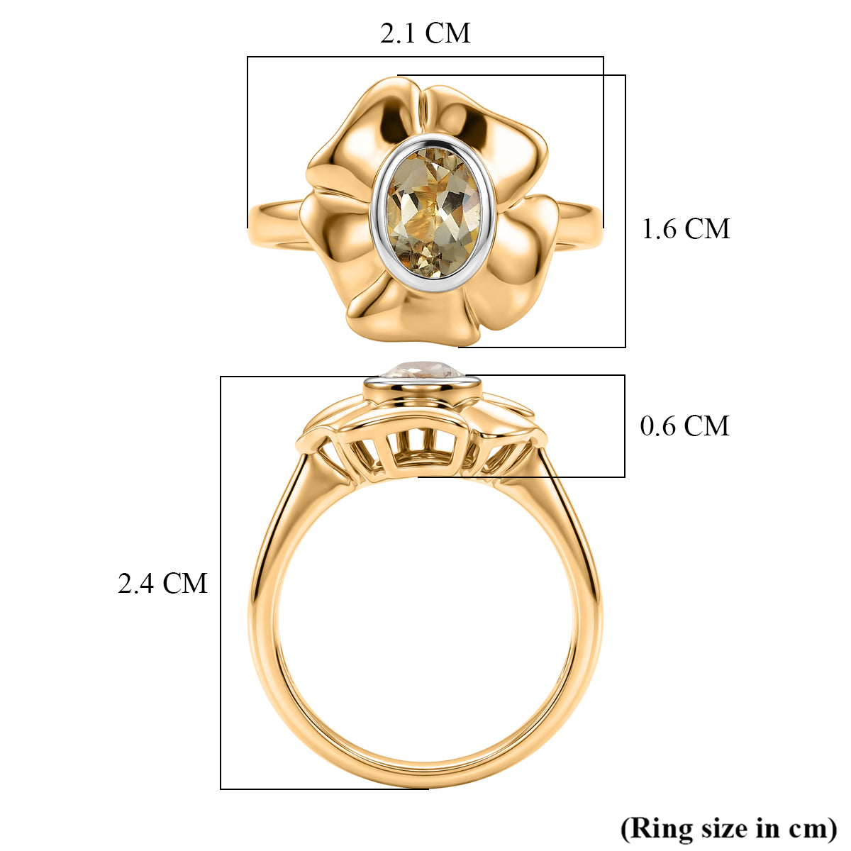 Citrine Solitaire Floral Ring 8527166 5