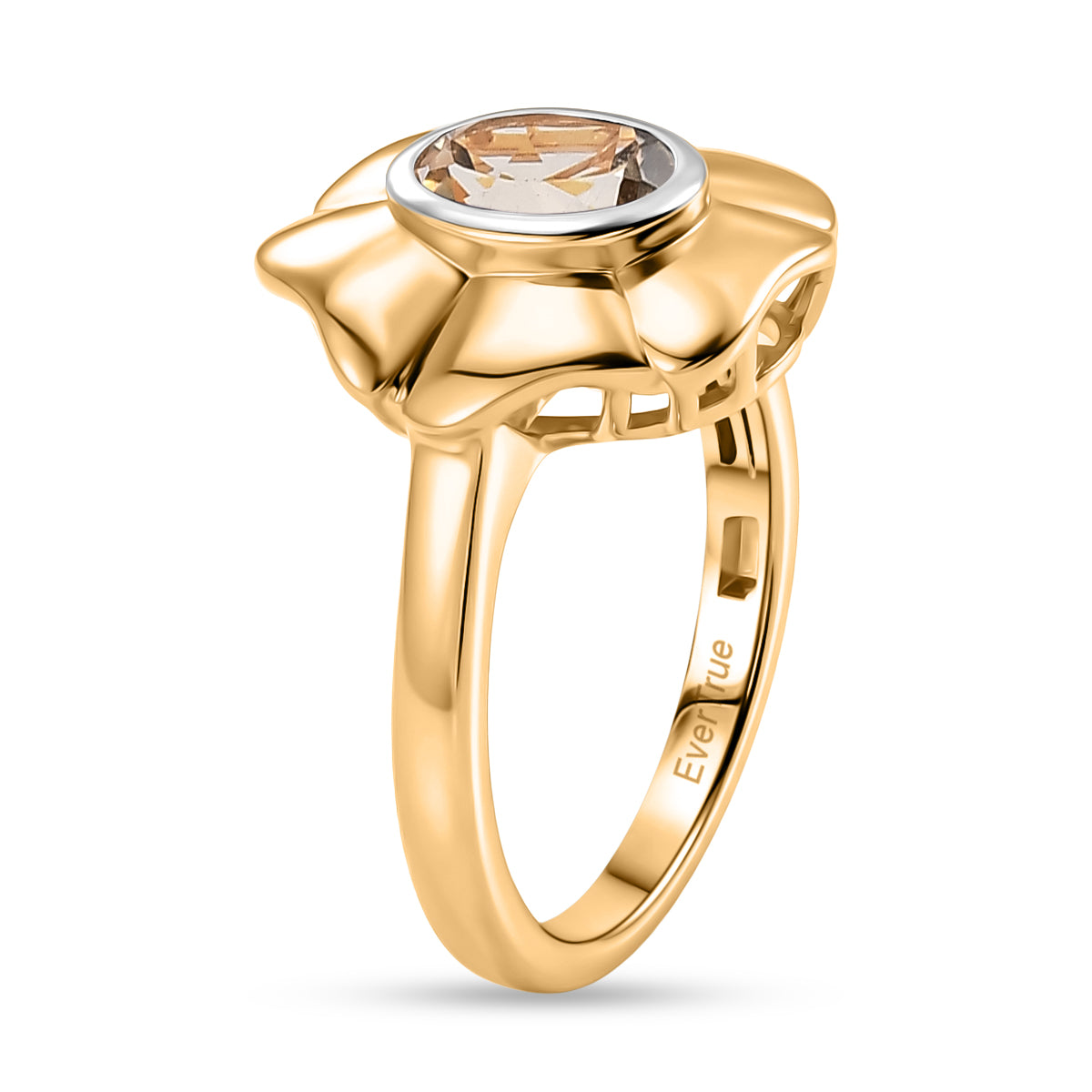 Citrine Solitaire Floral Ring 8527175 3