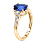 14K Yellow Gold AAA Tanzanite & Natural White Diamond Solitaire Ring 2.00 Ct_8527235_4