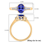 14K Yellow Gold AAA Tanzanite & Natural White Diamond Solitaire Ring 2.00 Ct_8527235_6