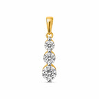 JCK Vegas Finds- 14K Yellow Gold Natural Earth Mined Diamond ( SI G-H) Journey Pendant 0.50 Ct._8527324