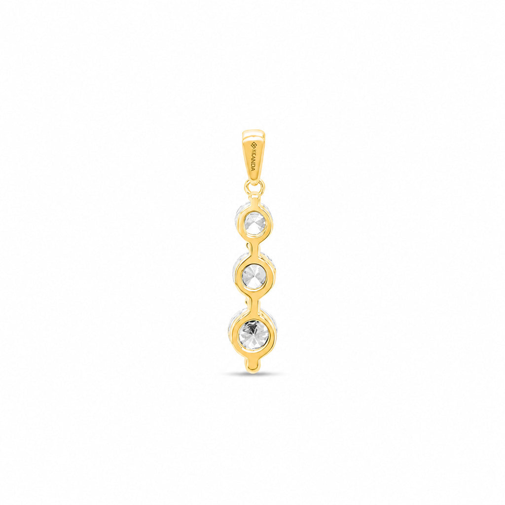 JCK Vegas Finds- 14K Yellow Gold Natural Earth Mined Diamond ( SI G-H) Journey Pendant 0.50 Ct._8527324_4
